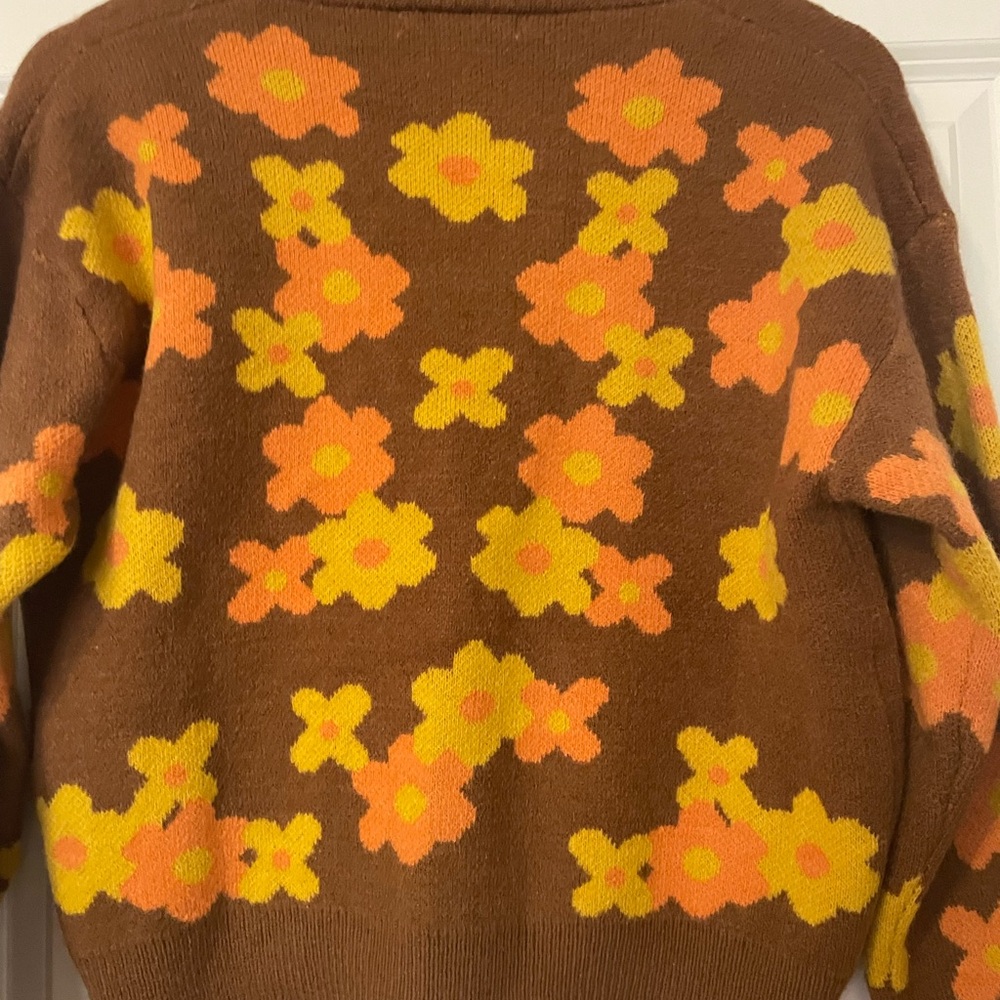 Vici for Hyfve Floral Brown Cardigan Sweater - Picture 8 of 11